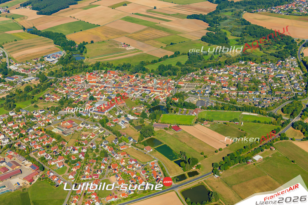 Luftaufnahme von Hahnbach - Die Luftaufnahme wurde 2025 vom UL-Flugzeug heraus erstellt ( keine Drohne ) - Hochauflösende Luftaufnahme - für professionelle Ausdrucke geeignet. Die Geschenkidee !Mit Lizenz und Bildrechte bestellbar