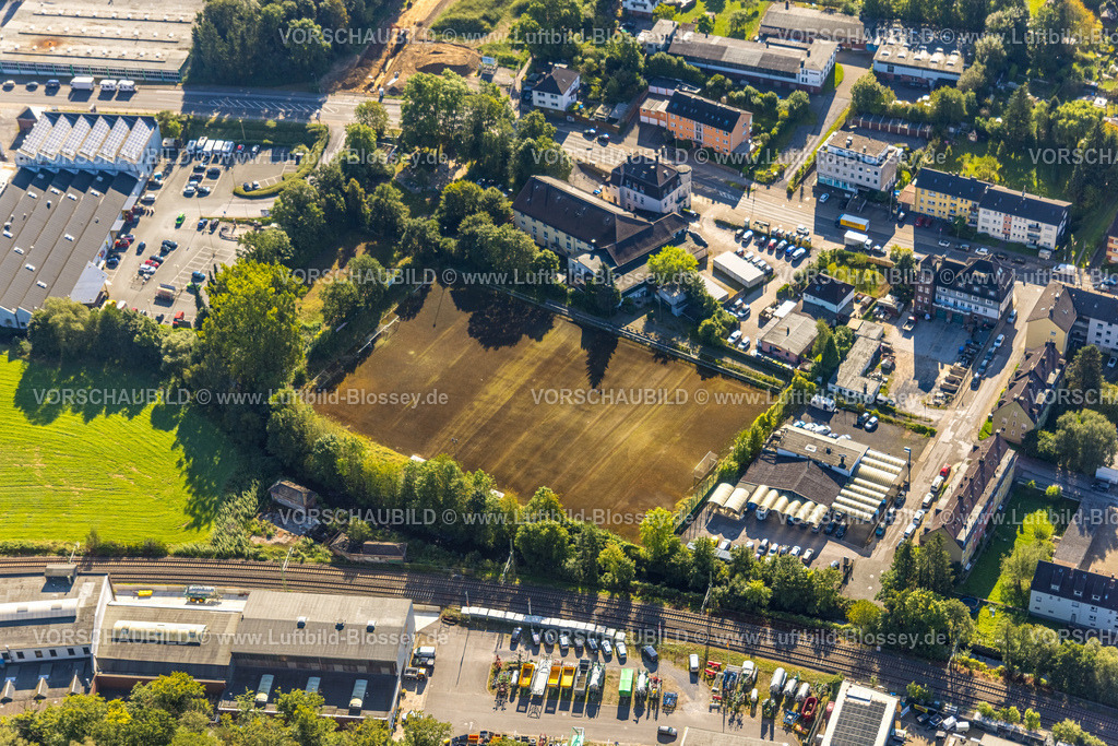Velbert240811561Langenberg | Luftbild, ehemaliges Fußballstadion Bonsfeld, Langenberger Spielverein 1916 e.V., Oberbonsfeld, Velbert, Ruhrgebiet, Nordrhein-Westfalen, Deutschland