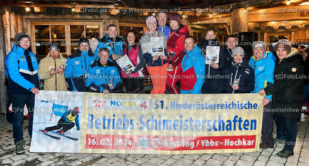 ALP9526_NOe-BetriebsSKI-LM_Mannschaften | (C)FotoLois.com, Alois Spandl. 51. Niederösterreichische LandesBetriebs-Skimeisterschaften, best of two, Almlift-Piste Hochkar, LSV - Schiclub Göstling-Hochkar, Fr 16. Februar 2024.