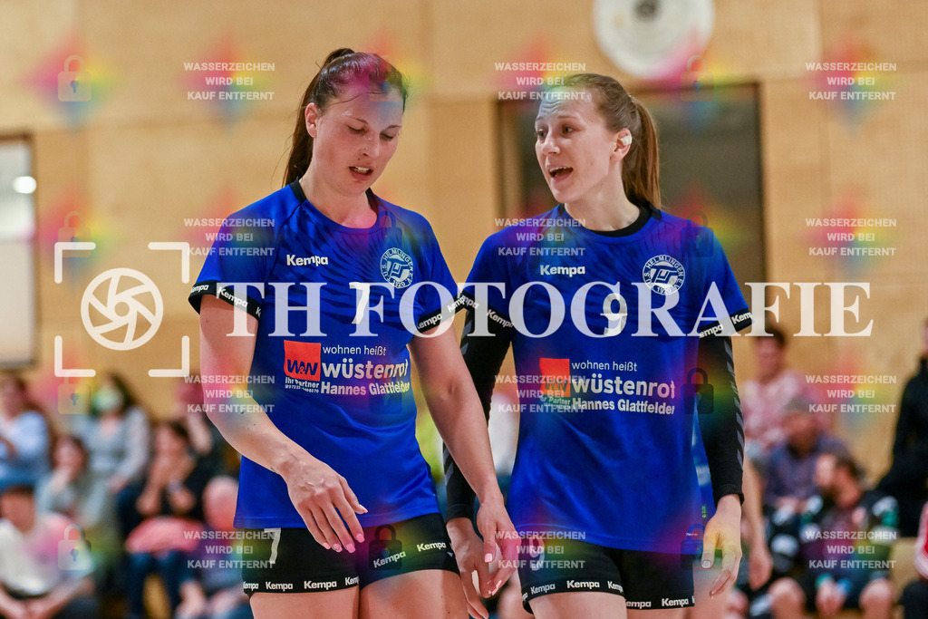 GER, SG Maulburg/Steinen - TuS Helmlingen, Frauen-Handball, Oberliga Suedbaden, 19. Spieltag, Saison 2024/2025, 23.03.2025 | Geraldine Kimmer (TuS Helmlingen, #7), Viola Großmann (TuS Helmlingen, #9)GER, SG Maulburg/Steinen - TuS Helmlingen, Frauen-Handball, Oberliga Suedbaden, 19. Spieltag, Saison 2024/2025, 23.03.2025Foto: TH Fotografie/Thomas Hess