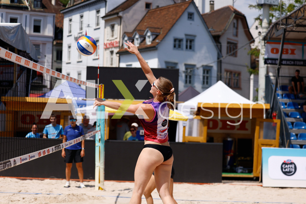 Obi BeachTour 2026 - Basel | BASEL, SWITZERLAND - JULY 17: DUNJA GERSON (SUI) during the Obi BeachTour 2026 match between KLUSER / SCHWAB (SUI) and GERSON / SCHALTEGGER (SUI) at Barfüsserplatz on July 17, 2026 in Basel, Switzerland. - Realisiert mit Pictrs.com