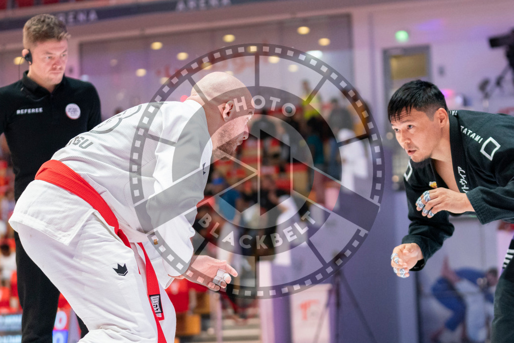 20231106PBB0686 | Fighters compete during the AJP World Master Championship in the Mubadala Arena in Abu Dhabi, Arab United Emirates, on November 6, 2023.