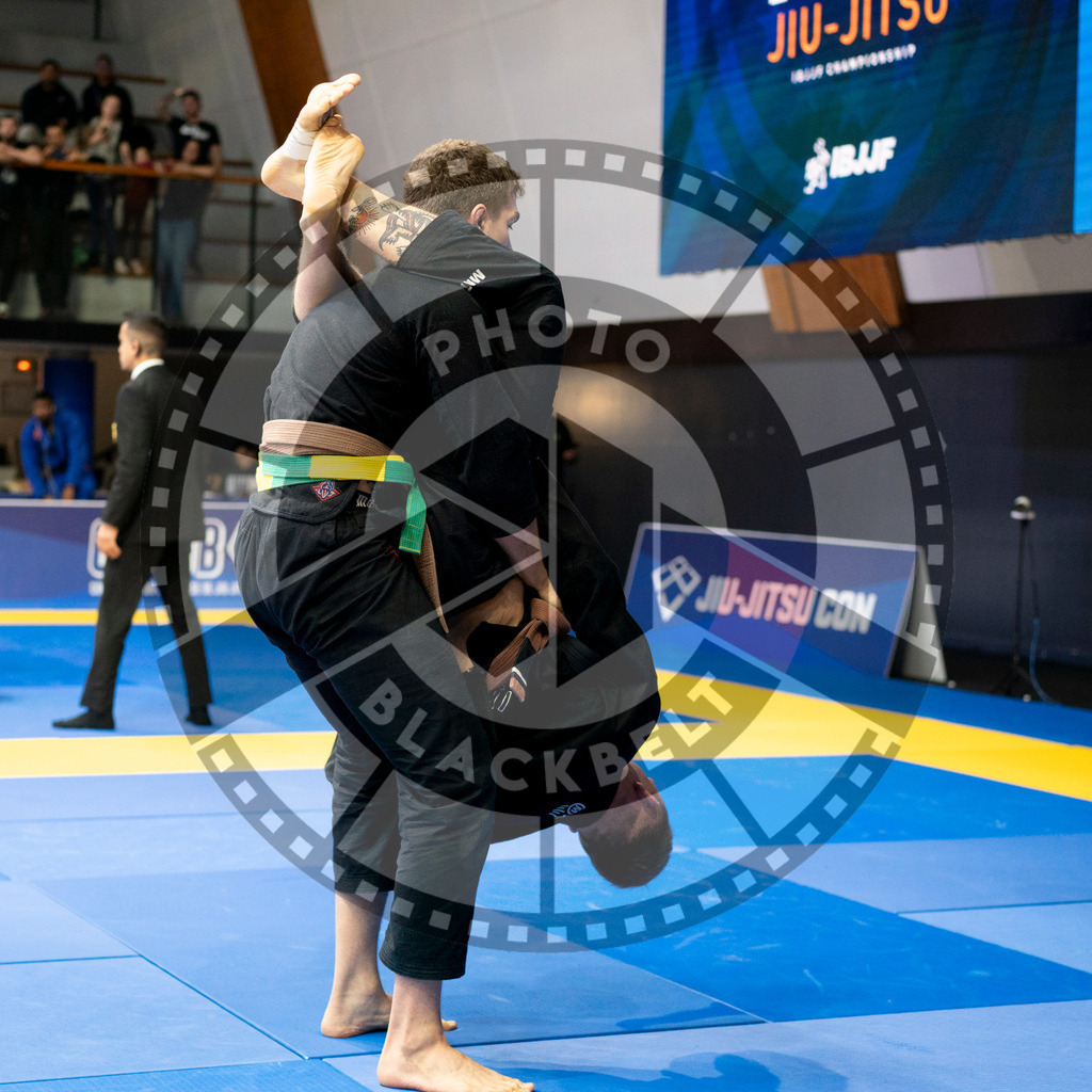 20240124PBB01378 | Fighters compete during the second day of the IBJJF European Championship in Paris, France, on January 24, 2024.