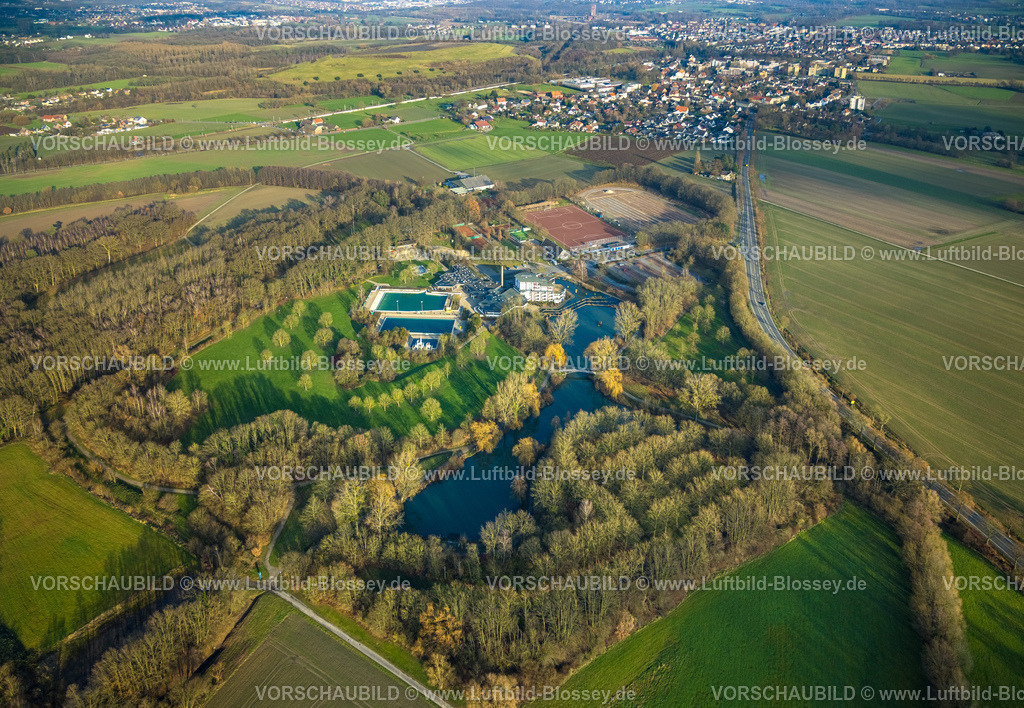 Hamm241200194 | Luftbild, Selbachpark mit Hotel und Sportanlage des 1. FC Pelkum e.V., Stadtbezirk Pelkum, Hamm, Ruhrgebiet, Nordrhein-Westfalen, Deutschland