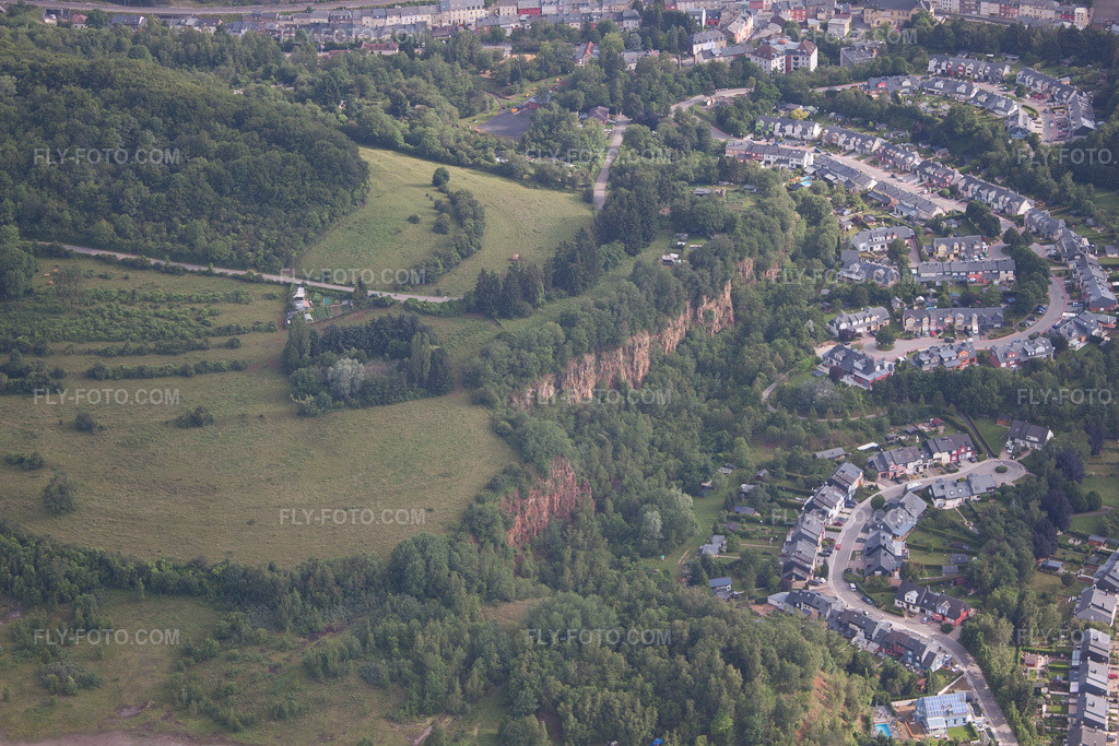 Aerial view: View of the town in Ottange in the state Moselle, France.Photo: IMG_50563.jpg taken on 06/23/2012 by Werner Riehm/FLY-FOTO.comResolution of the original: 4752 x 3168 px