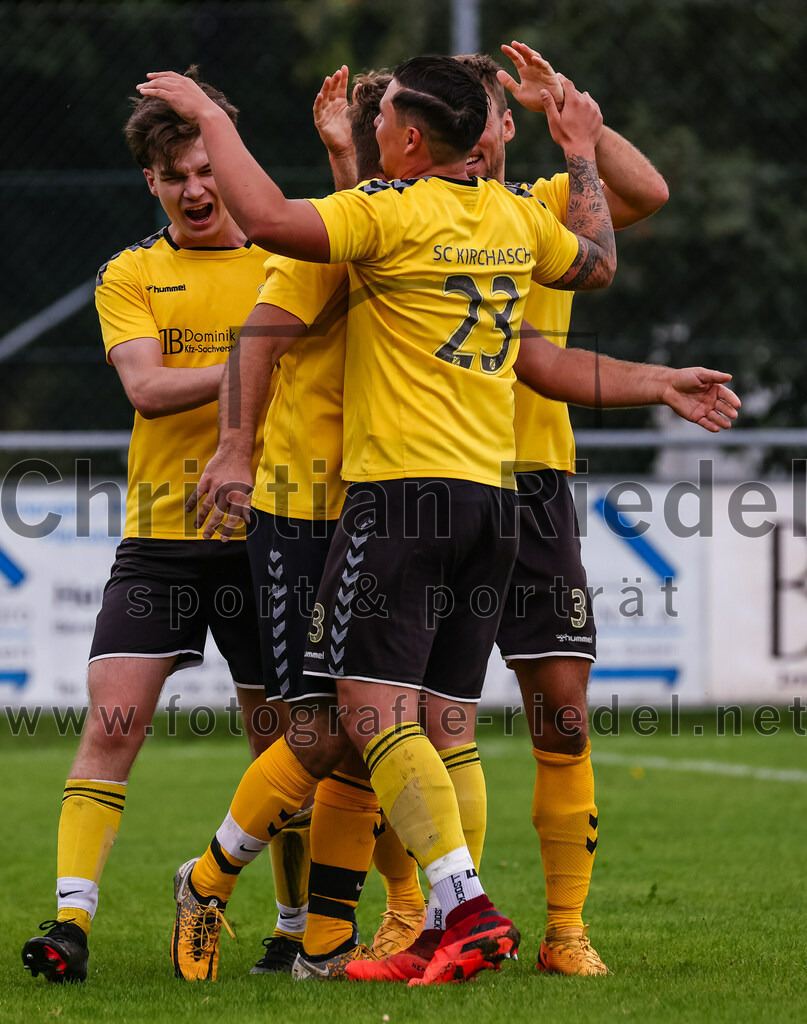 2023-08-06_078_SC_Kirchasch_gegen_SV_Eichenried | Bockhorn, Deutschland, 06.08.2023:
Fußball, Kreisliga 2023 / 2024, 2. Spieltag, SC Kirchasch gegen SV Eichenried, Endergebnis: 3:1

Jubel nach dem 2:0 durch Igor Thomas (SC Kirchasch, #7)

Foto: Christian Riedel / fotografie-riedel.net