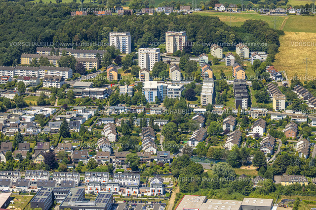 Schwelm230708898 | Luftbild, Wohnsiedlung Am Loh, St. Marien Quartier Pflegeheim, AWO-Familienzentrum Am Loh, Terrassenhaus, Loh, Schwelm, Ruhrgebiet, Nordrhein-Westfalen, Deutschland