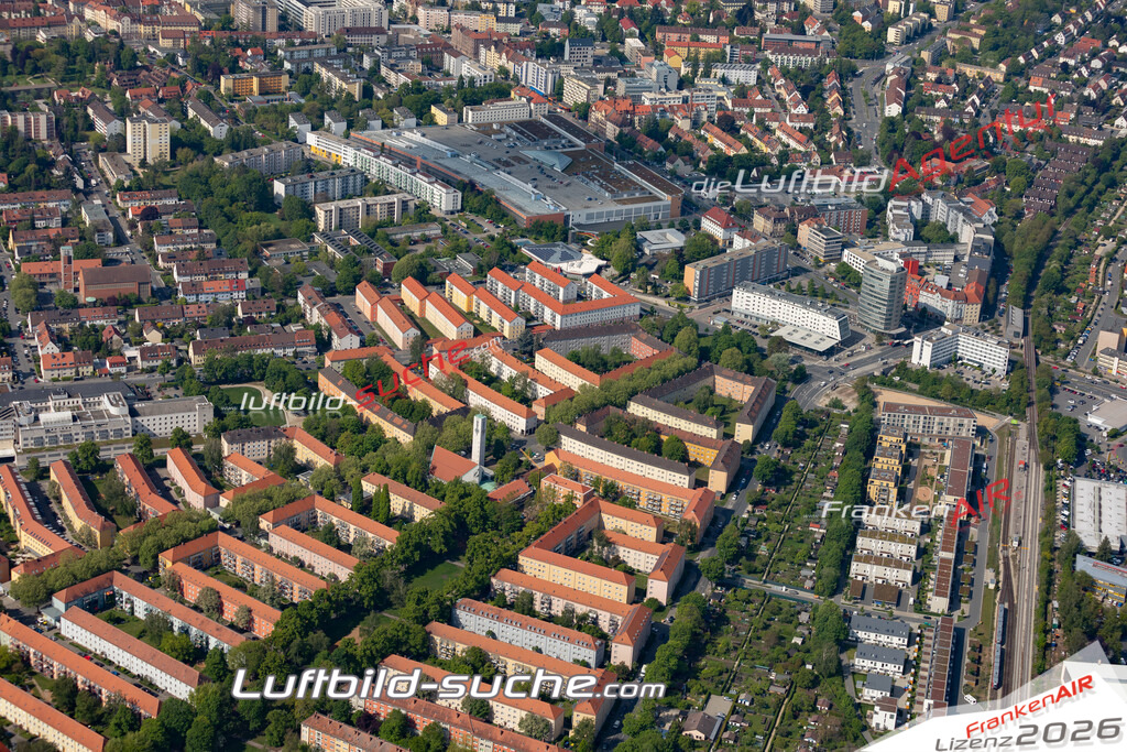 aktuelles Luftbild von Schoppershof Nuernberg  - Luftaufnahme wurde 2019 von https://frankenair.de mittels Flugzeug (keine Drohne) erstellt.