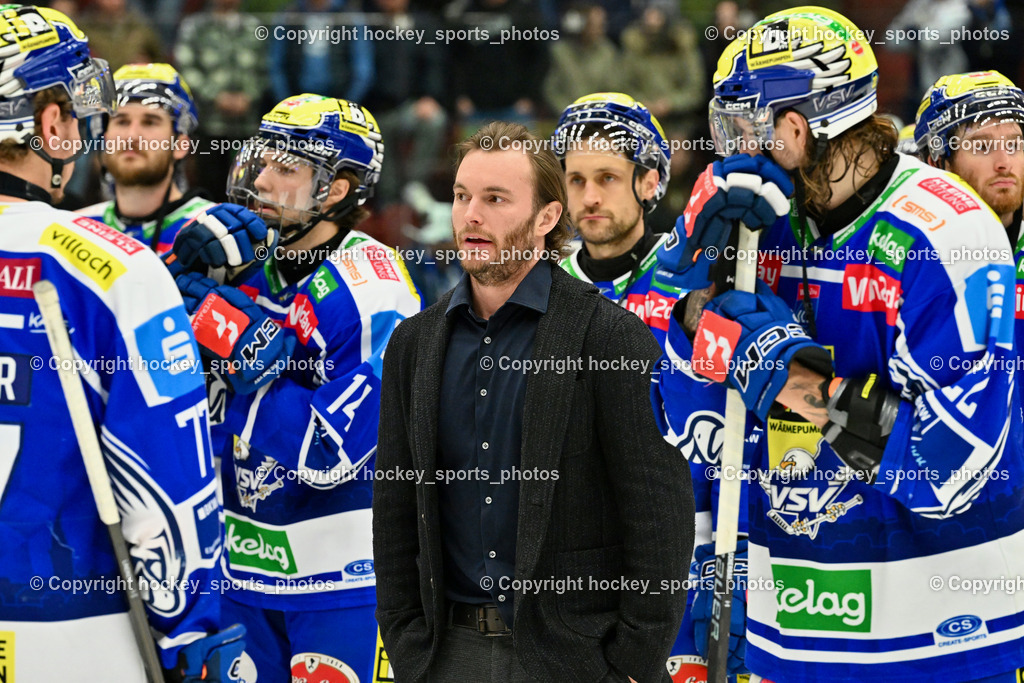EC IDM WÄRMEPUMPEN VSV vs. MOSER MEDICAL GRAZ99ERS | Hängende Köpfe EC VSV, #9 Alexander Rauchenwald EC VSV, #22 Nikita Scherbak EC VSV, #14 Johannes Tschurnig EC VSV, #42 Alex Wall EC VSV, EC IDM WÄRMEPUMPEN VSV vs. MOSER MEDICAL GRAZ99ERS, EC IDM WÄRMEPUMPEN VSV vs. MOSER MEDICAL GRAZ99ERS am 17.03.2026 in Villach (Stadthalle Villach), Austria, (Photo by Bernd Stefan)