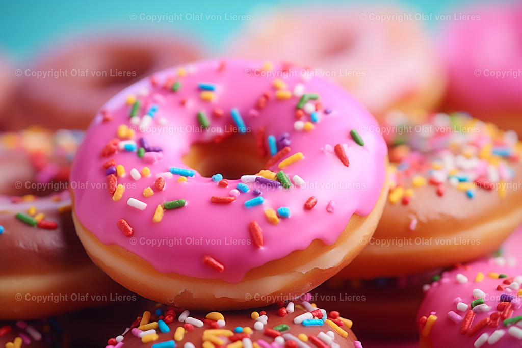 rosa Donats | rosa Muffins Nahaufnahmen