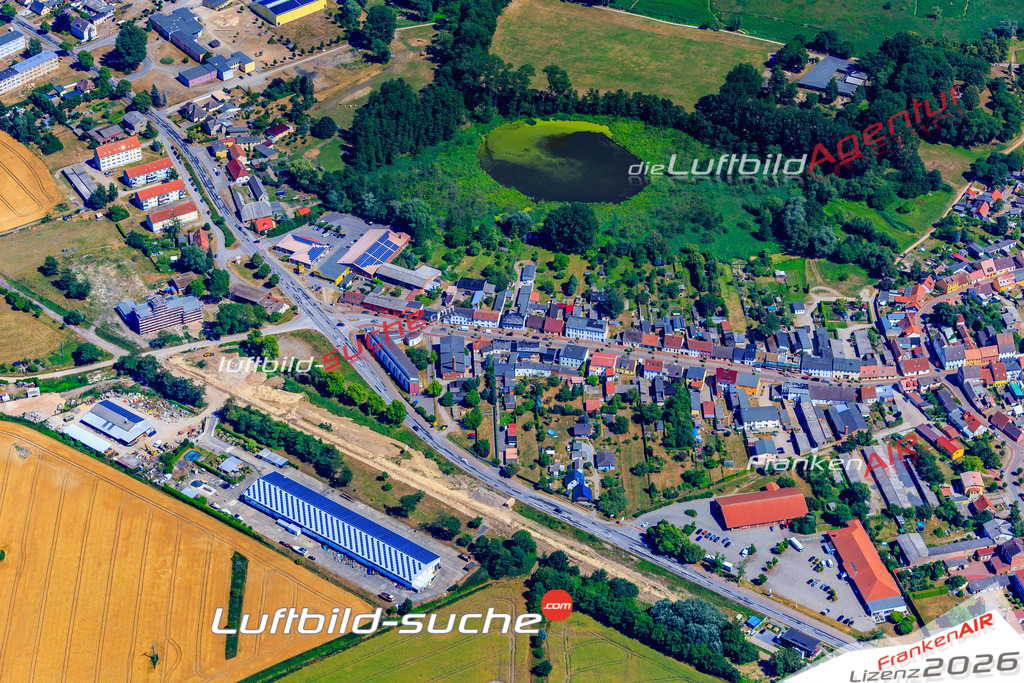 Das Luftbild der Stadt Usedom wurde 2018 vom Flugzeug heraus erstellt (keine Drohne) Aufnahmehöhe ca.400 Meter- hohe Auflösung für beste Druck-Qualität