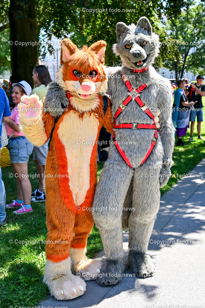 Linzpride 2024_ 06.07.2024-54 | 06.07.2024, Linz, AUT, Linzpride 2024, im Bild Teilnehmer an der Linz Pride 2024