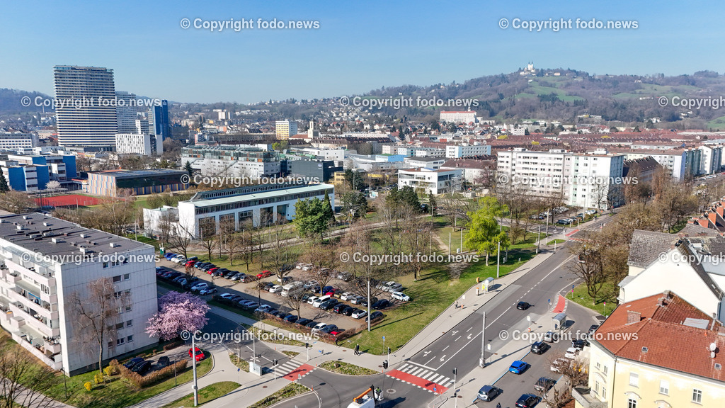 Linzer Stadtbahn_ Nahverkehrsknoten Urfahr Ost_ 20.03.2024-1 | 20.03.2024, Linz, AUT, Urfahr, im Bild Linzer Stadtbahn, Nahverkehrsknoten Urfahr Ost, Drohne