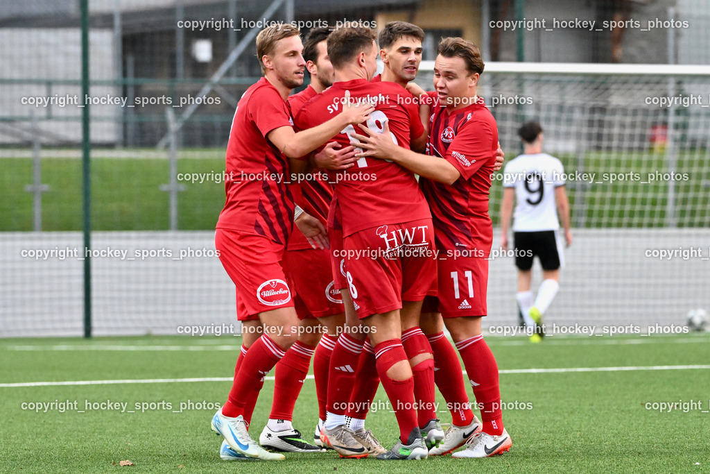 SV Spittal 1921 vs. SV St. Jakob  | Jubel SV St. Jakob Mannschaft, #17 Sebastian Bauer St.Jakob, #23 Christoph Omann St.Jakob, #19 Matic Ahacic St.Jakob, #11 Florian Uggowitzer St.Jakob, #18 Raimund Valtiner St.Jakob, SV Spittal 1921 vs. SV St. Jakob , SV Spittal 1921 vs. SV St. Jakob  am 20.09.2024 in Spittal an der Drau (Goldeck Stadion), Austria, (Photo by Bernd Stefan)