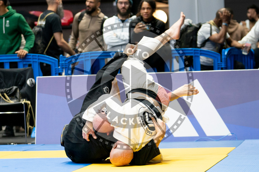 20240124PBB03867 | Fighters compete during the second day of the IBJJF European Championship in Paris, France, on January 24, 2024.