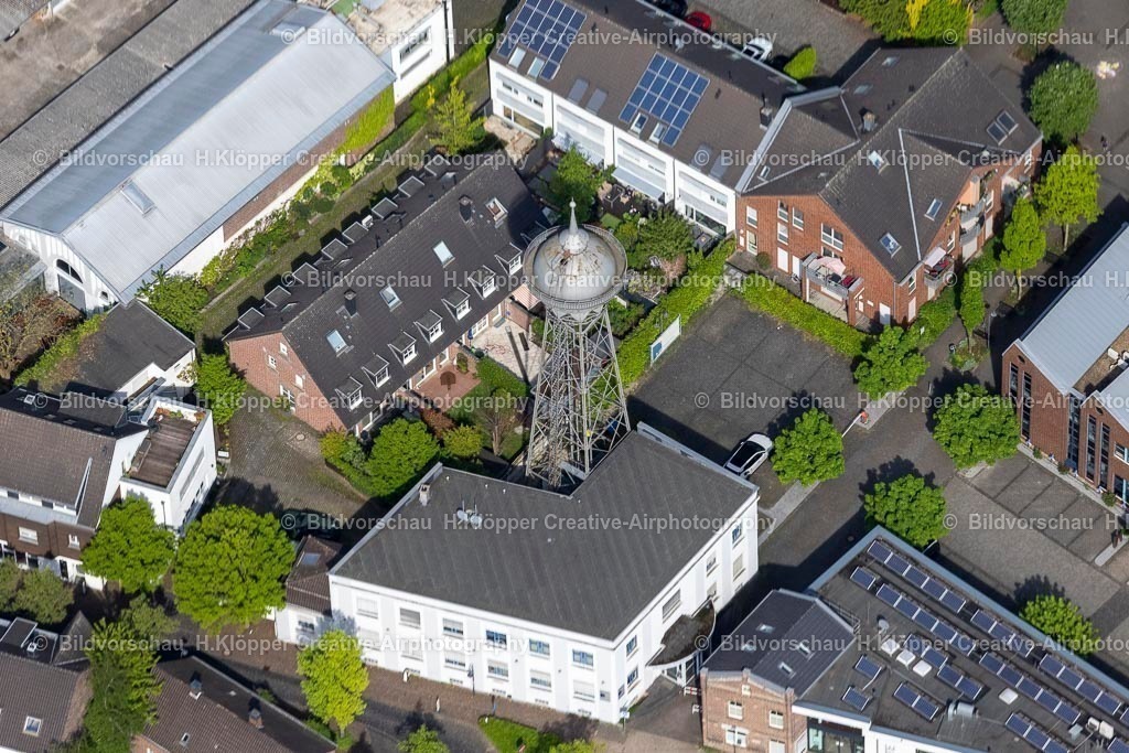 Luftbild Meerbusch Lank-1951 | Luftbild Industriedenkmal Wasserturm in Meerbusch - Realisiert mit Pictrs.com