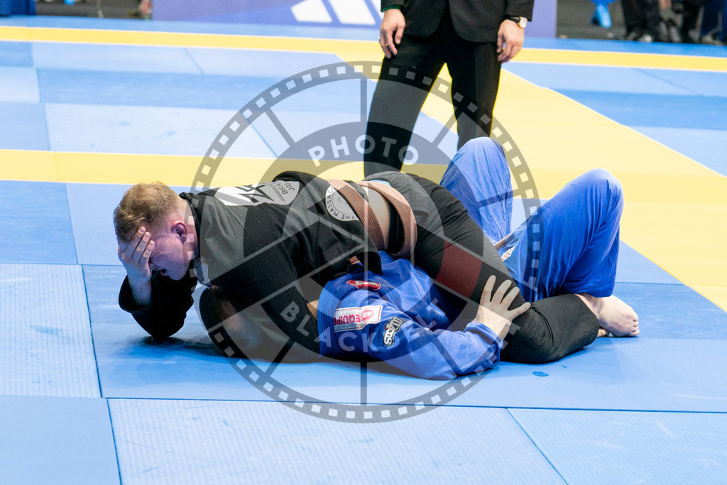 20240124PBB01062 | Fighters compete during the second day of the IBJJF European Championship in Paris, France, on January 24, 2024.