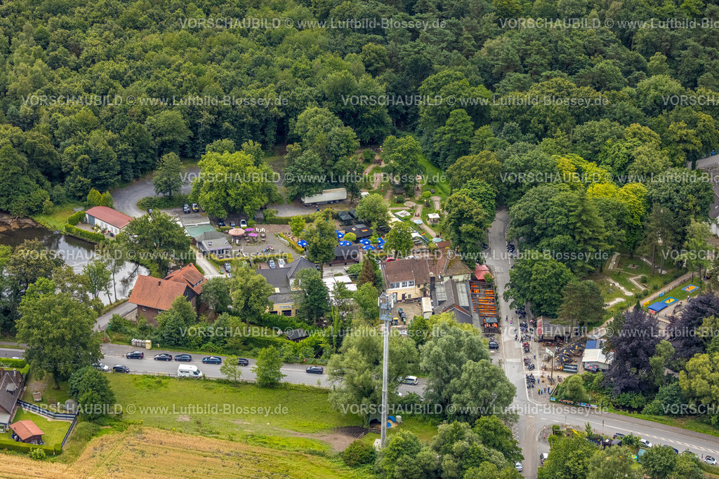 Bottrop240701462Kirchhellen | Luftbild, Grafenmühle Bikertreff, Motorradfahrer, Woodpeckers Roadhouse Amerikanisches Restaurant, Kirchhellen-Süd, Bottrop, Ruhrgebiet, Nordrhein-Westfalen, Deutschland