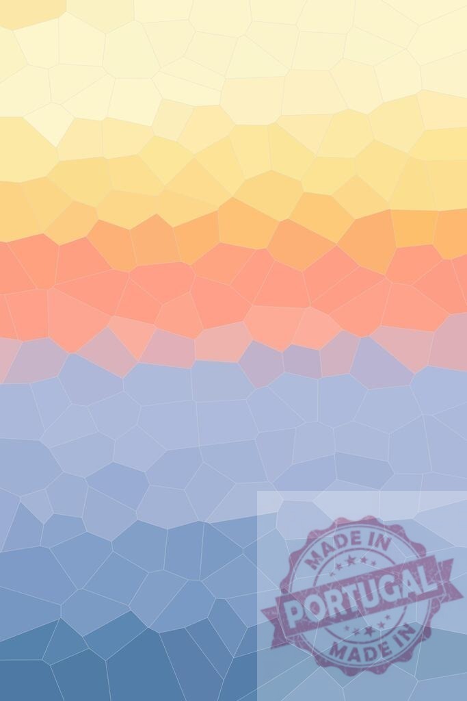 Abstract voronoi background with sunset color gradient pattern | Abstract orange, yellow, and blue voronoi pattern creating a gradient background - Realized with Pictrs.com