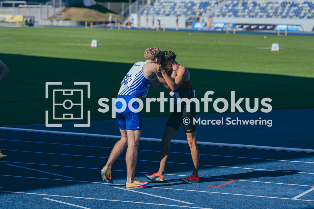 Deutsche Meisterschaften U20 / U16 2026 | Finn Jakob Merheim, TuS Köln rrh., 1037, Piet Hoyer, Königsteiner LV, 518, 1500-Meter-Lauf, Finale, Deutsche Meisterschaften der U20 &amp; U16 2026, Lohrheidestadion Bochum-Wattenscheid, 11.07.2026. Foto: Marcel Schwering / sportimfokus - Realisiert mit Pictrs.com