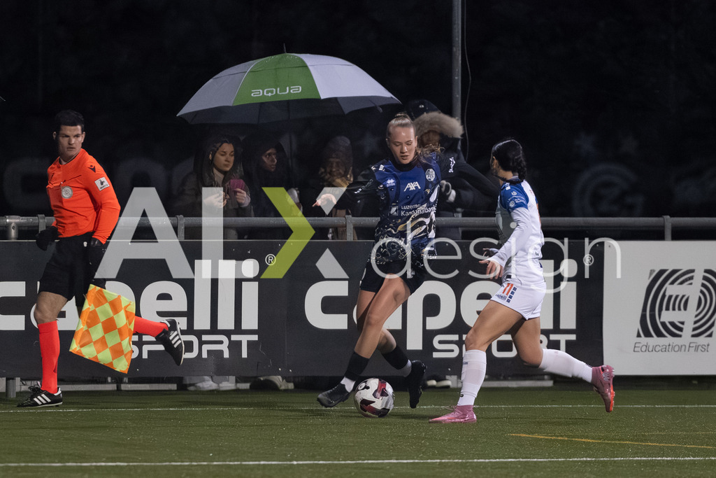 Fußball I Frauen I Saison 2025-2026 I AXA Women's Super League | Women I 14. Spieltag I Grasshoppers Club Zürich - FC Luzern I 14.02.2026 | Hochwertige Sportfotos kaufen & lizenzieren für Medien, Vereine, Agenturen & Sportler:innen. Entdecke professionelle Sportfotografie im Bildshop von Alexander Franzen. - Realisiert mit Pictrs.com