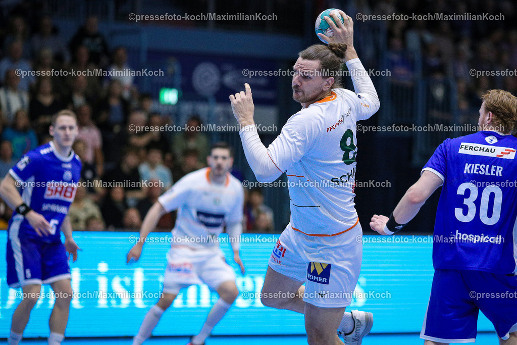 Gum1HBL27042401009 | 27.04.2024, Gummersbach, Handball, Liqui Moly Bundesliga, 30.Spieltag, Schwalbe-Arena, VfL Gummersbach - HSG Wetzlar: Erik Schmidt (HSG Wetzlar)