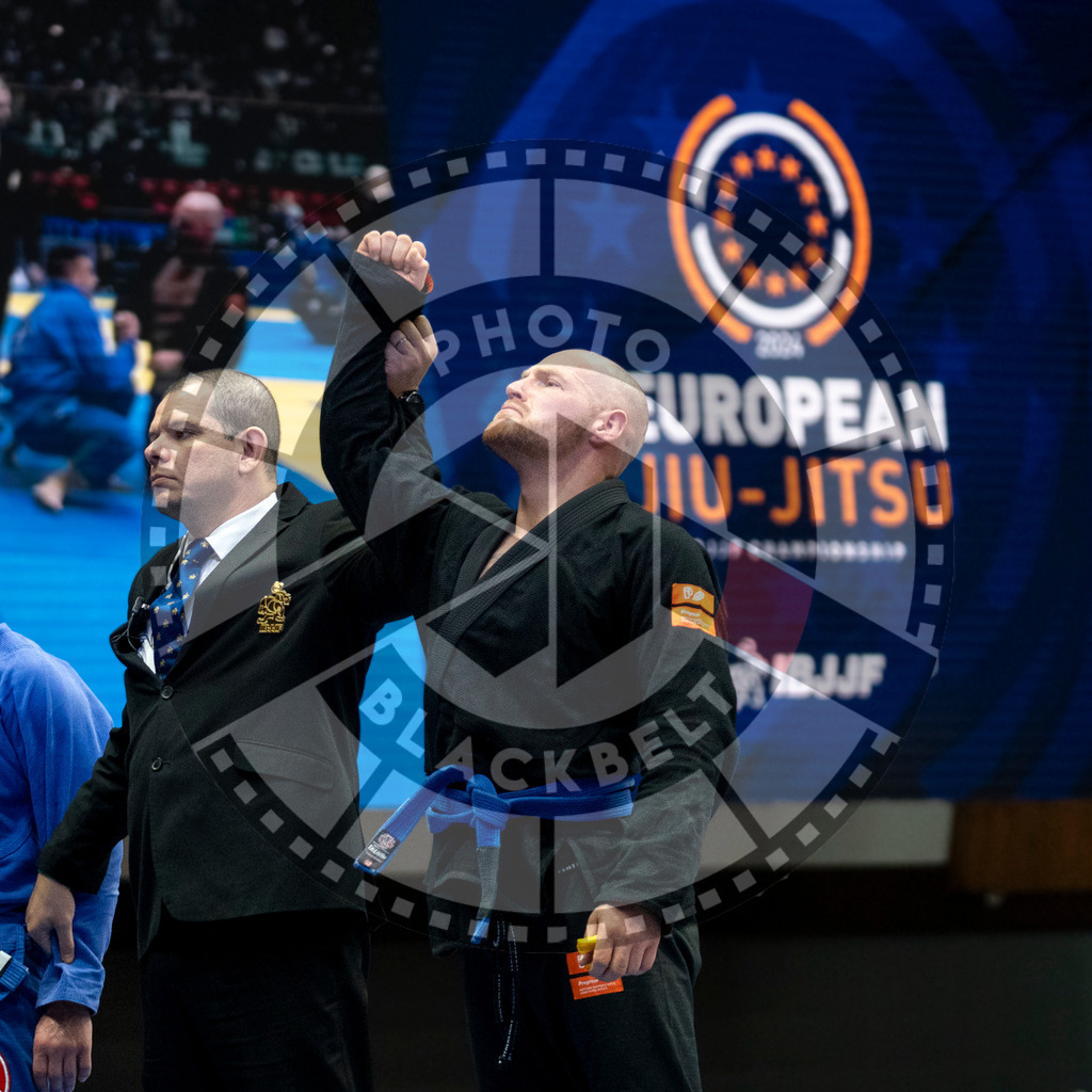 20240121PBB5827 | Fighters compete during the second day of the IBJJF European Championship in Paris, France, on January 21, 2024.