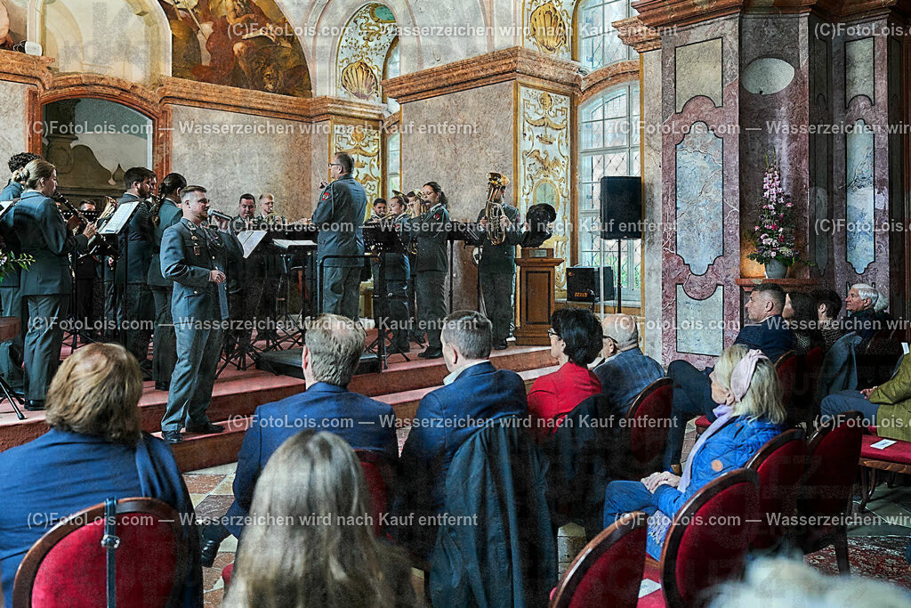 ALS1632_XXXIX-Chopin-Festival_Ausklang_Militaermusikkapelle NOe | (C)FotoLois.com, Alois Spandl, XXXIX. internationales CHOPIN-Festival in der Kartause Gaming, AUSKLANG in der Barockbibliothek mit der Militärmusik Niederösterreich unter der Leitung von Militärkapellmeister Oberst Adolf Obendrauf, So 6. August 2023.