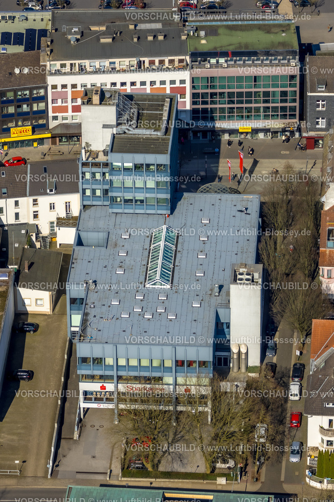 Heiligenhaus240302045 | Luftbild, Kreissparkasse Gebäude in der Innenstadt, Leubeck, Heiligenhaus, Ruhrgebiet, Nordrhein-Westfalen, Deutschland