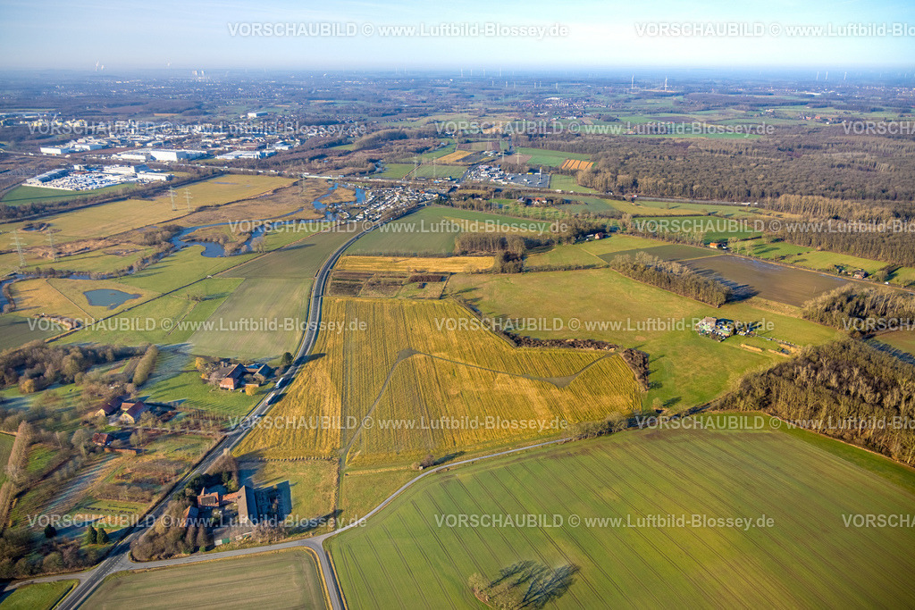 Hamm260103011Lippetal | Luftbild, geplantes interkommunales Projekt zum Bau eines Rechenzenrums auf der stadtgrenze Hamm und Lippetal, Ostdolberg, Lippetal, Hamm, Ruhrgebiet, Nordrhein-Westfalen, Deutschland