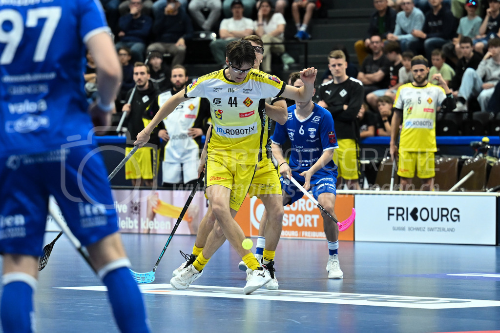 Zug United - HC Rychenberg - 25. April 2026 | Dani Jaaranen (#44 HC Rychenberg Winterthur) am L-UPL Superfinal-Spiel zwischen Zug United und HC Rychenberg am 25. April 2026 in der BCF Arena, Fribourg, Schweiz.Bild: Sportfotografie Markus Aeschimann | www.markus-aeschimann.ch - Realisiert mit Pictrs.com