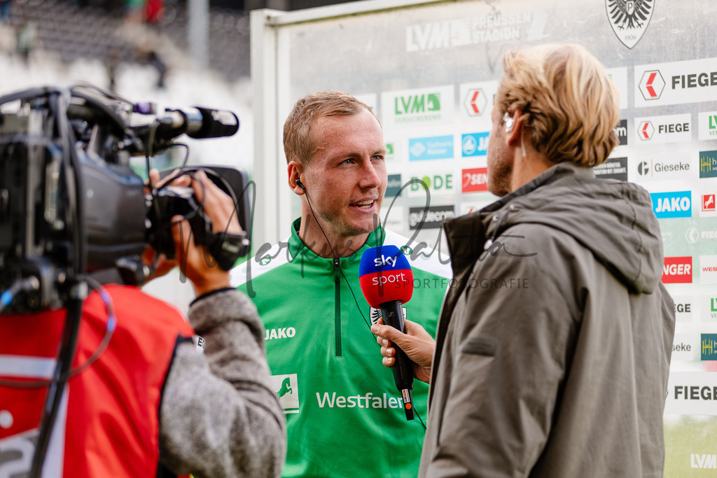 2. Bundesliga, Saison 2025/26, 5. Spieltag : SC Preußen Münster - Fortuna Düsseldorf | Münster, 14.09.2025: 2. Bundesliga, 5. Spieltag, SC Preußen Münster gegen Fortuna Düsseldorf im LVM-Preußenstadion in Münster. Foto: sportfotografie.ms | Markus Paletta - Realisiert mit Pictrs.com