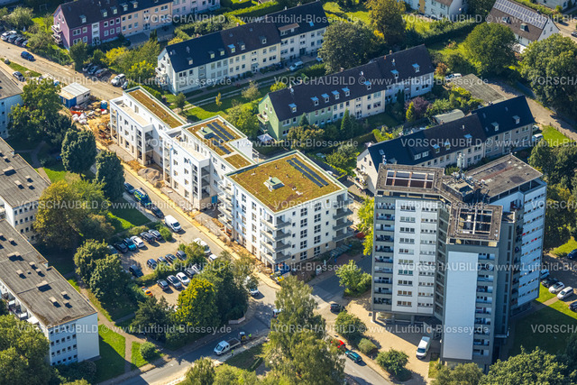 Hattingen240809941 | Luftbild, Hochhaus und Baustelle mit Neubau Wohnhäuser an der Käthe-Kollwitz-Straße, Welper, Hattingen, Ruhrgebiet, Nordrhein-Westfalen, Deutschland