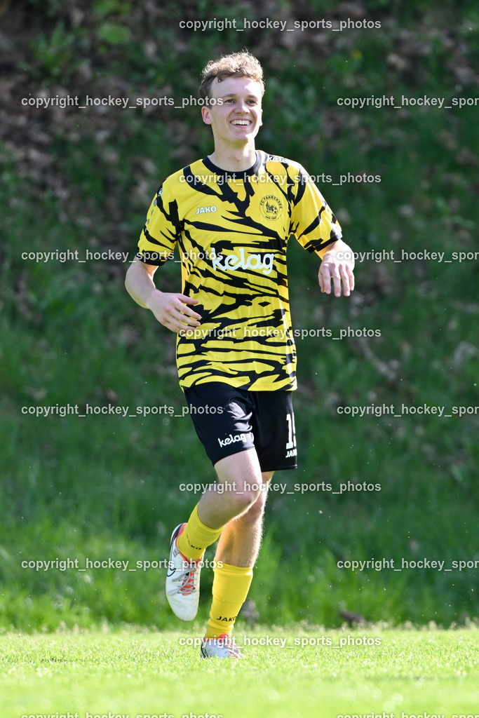 SC Magdalen vs. FC Faakersee | #19 Fabian Rauscher FC Faakersee, SC Magdalen vs. FC Faakersee, SC Magdalen vs. FC Faakersee am 14.04.2024 in Villach (Sportplatz St. Magdalen), Austria, (Photo by Bernd Stefan)
