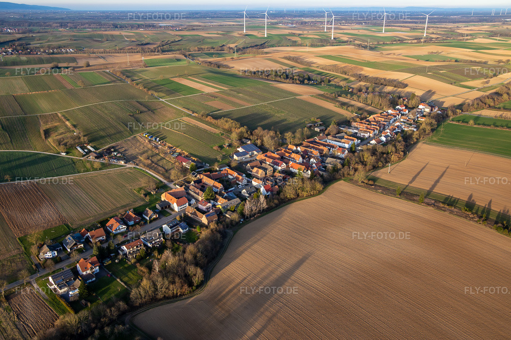 Luftbild: Hauptstr in Vollmersweiler im Bundesland Rheinland-Pfalz in Deutschland. Foto: IMG_136078.jpg vom 21.02.2023 durch Werner Riehm/FLY-FOTO.de