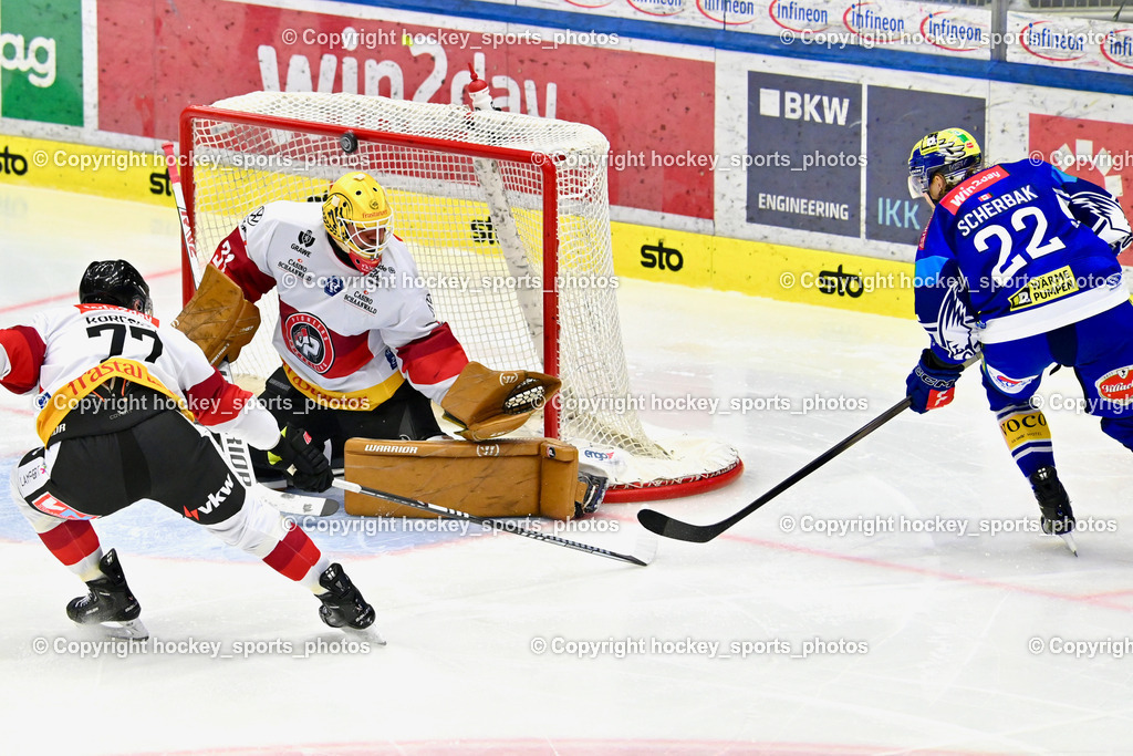 EC IDM Wärmepumpen VSV vs. Pioneers Vorarlberg 11.10.2024 | #22 SCHERBAK Nikita EC VSV, #31 Madlener David PIONEERS VORARLBERG, #77 Korecky Ivan PIONEERS VORARLBERG, EC IDM Wärmepumpen VSV vs. Pioneers Vorarlberg 11.10.2024, EC IDM Wärmepumpen VSV vs. Pioneers Vorarlberg am 11.10.2024 in Villach (Stadthalle Villach), Austria, (Photo by Bernd Stefan)