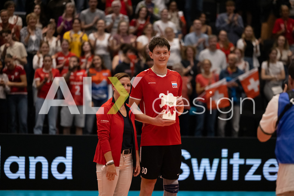 Luxembourg v Switzerland - CEV European League Men | KRIENS, SWITZERLAND - JUNE 12: FILIP BILAN of Luxembourg after the CEV European League match between Luxembourg and Switzerland at Pilatus Arena on June 12, 2026 in Kriens, Switzerland. - Realisiert mit Pictrs.com