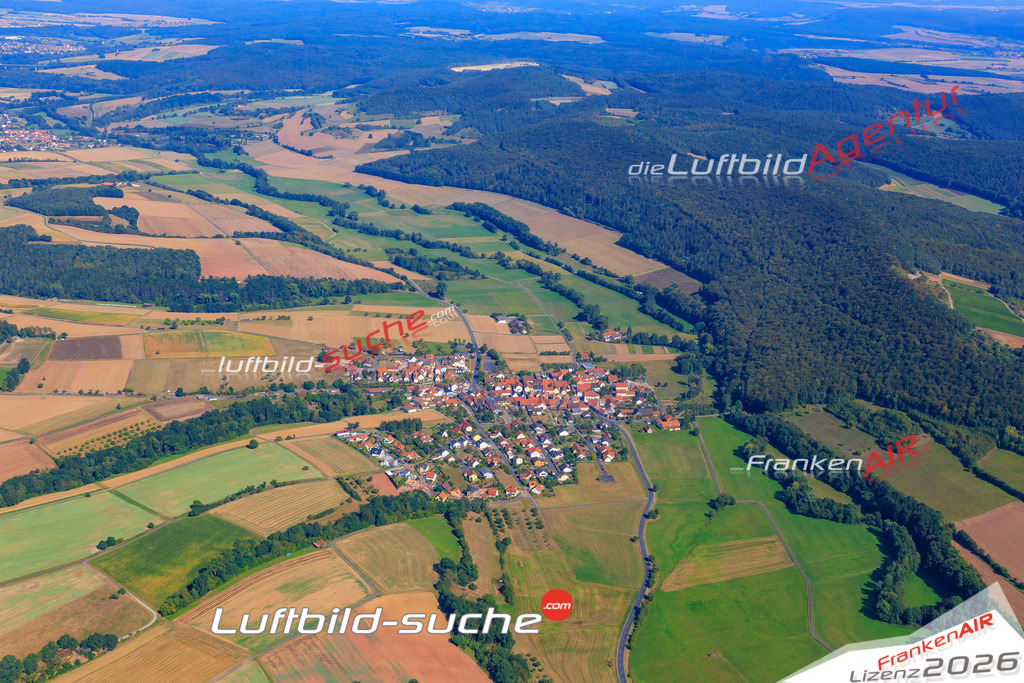 Die Luftaufnahme Obererthal - Hammelburg wurde vom UL-Flugzeug (keine Drohne) aus fotografiert.Hohe Druck- Auflösung-die Geschenkidee!