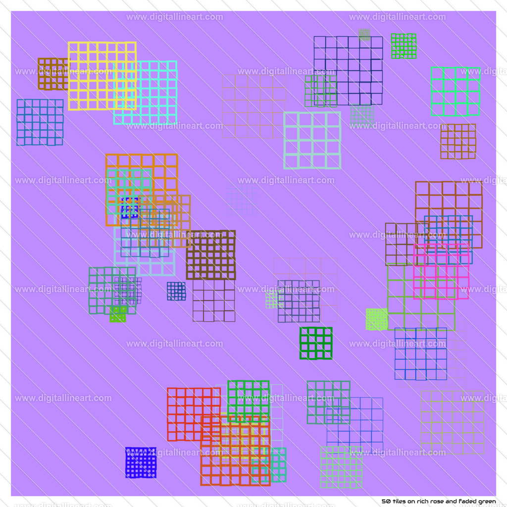 50-tiles-rich-rose-and-faded-green | digitallineart - Realisiert mit Pictrs.com