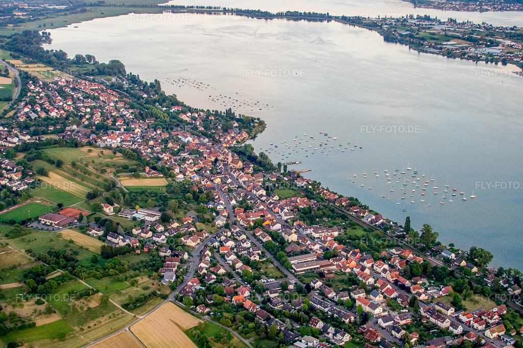 Luftbild: See- Uferbereichen des Untersee/Bodensee in Allensbach im Bundesland Baden-Württemberg in Deutschland. Foto: IMG_11453.jpg vom 04.07.2008 durch Werner Riehm/FLY-FOTO.de