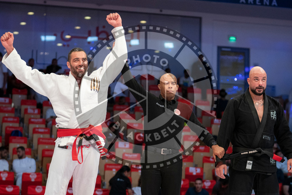 20231107PBB6857 | Fighters compete during the AJP World Master Championship in the Mubadala Arena in Abu Dhabi, Arab United Emirates, on November 7, 2023.