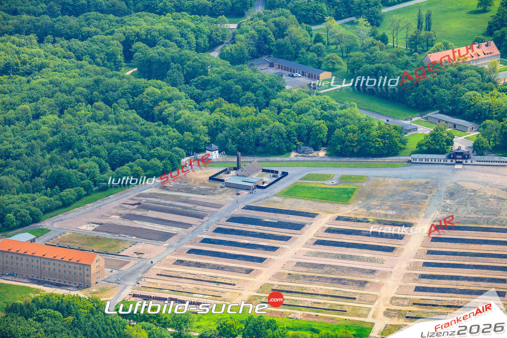 Die Luftaufnahme Gedenkstaette-buchenwald - Weimar wurde vom UL-Flugzeug (keine Drohne) aus fotografiert.Hohe Druck- Auflösung-die Geschenkidee!