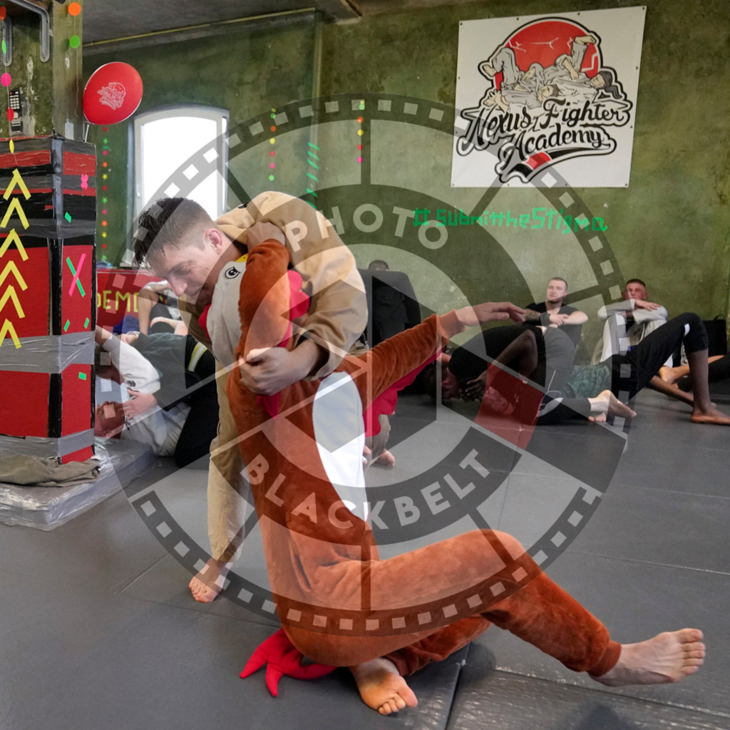 20240413PBB7389 | Fighters compete during the Grapplethon 24hours of rolling for a reason in Hamburg, Germany, on April 13, 2024.