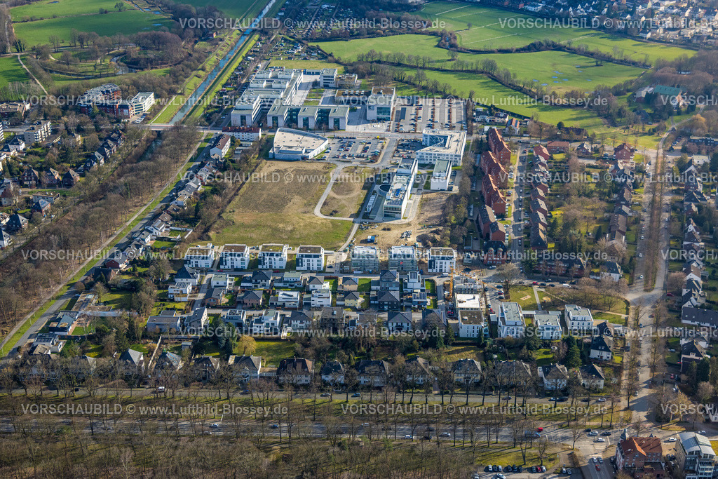 Hamm230216251 | Luftbild, Hochschule Hamm-Lippstadt und Baustelle mit Neubau SCI:Q Science Quarter Paracelsuspark mit Wohnanlage Paracelsuskarree, Mitte, Hamm, Ruhrgebiet, Nordrhein-Westfalen, Deutschland
