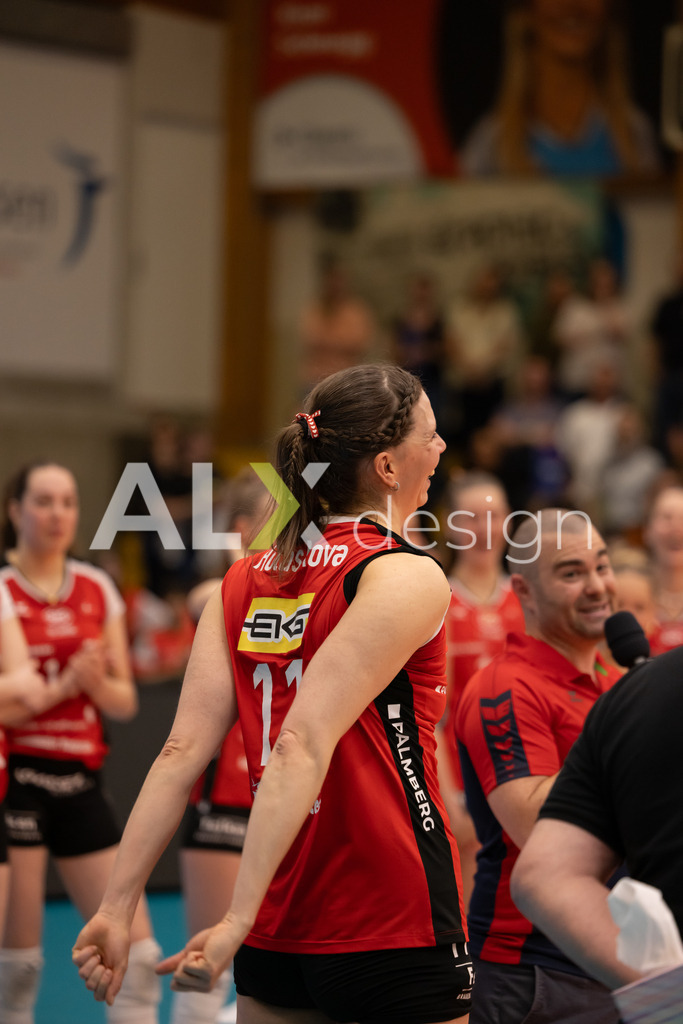 Volleyball I Frauen I Saison 2025-2026 I Volleyball NLA | Women I  Playoffs Finals 2/5 I  VC Kanti Schaffhausen - viteos NUC I  10.04.2026 | 11 Kateřina Holásková (CZ) (VC Kanti Schaffhausen) – Mitte - Realisiert mit Pictrs.com