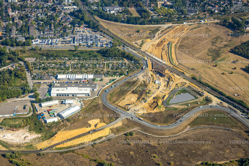 Wesel220806203 | Luftbild, Lippemündungsraum, Lippeaue, Baustelle und Neubau Erweiterung Bundesstraße B8, Fusternberg, Wesel, Ruhrgebiet, Nordrhein-Westfalen, Deutschland