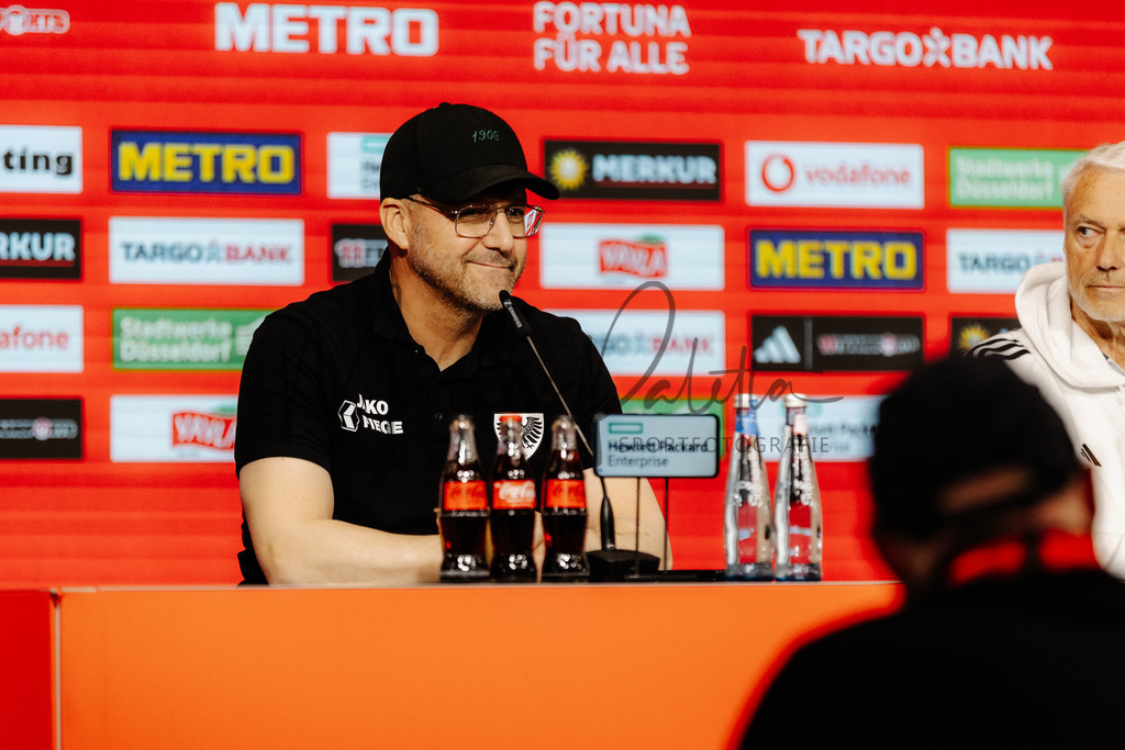 2. Bundesliga, Saison 2024/25, 28. Spieltag: Fortuna Düsseldorf - SC Preußen Münster | Düsseldorf, 05.04.2025: 2. Bundesliga, 28. Spieltag, Fortuna Düsseldorf gegen SC Preußen Münster in der Merkur Spiel-Arena in Düsseldorf. Foto: sportfotografie.ms | Markus Paletta - Realisiert mit Pictrs.com