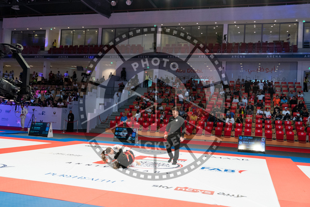 20231106PBB2344 | Fighters compete during the AJP World Master Championship in the Mubadala Arena in Abu Dhabi, Arab United Emirates, on November 6, 2023.