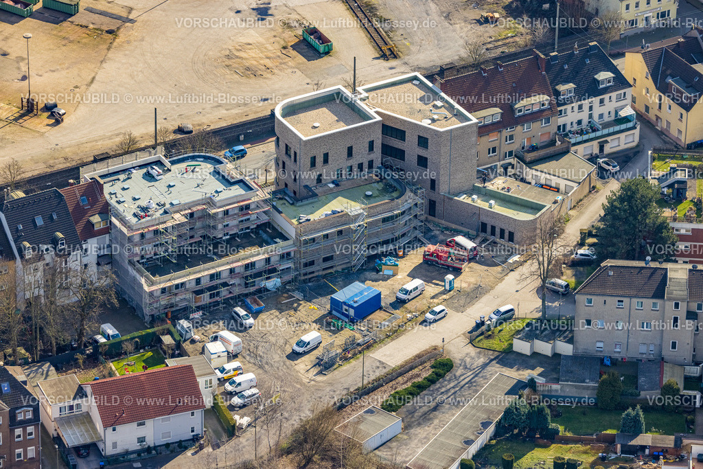 Hamm230215652 | Luftbild, Baustelle Stadtteilzentrum mit Neubau Wohnungen an der Wilhelmstraße, Mitte, Hamm, Ruhrgebiet, Nordrhein-Westfalen, Deutschland