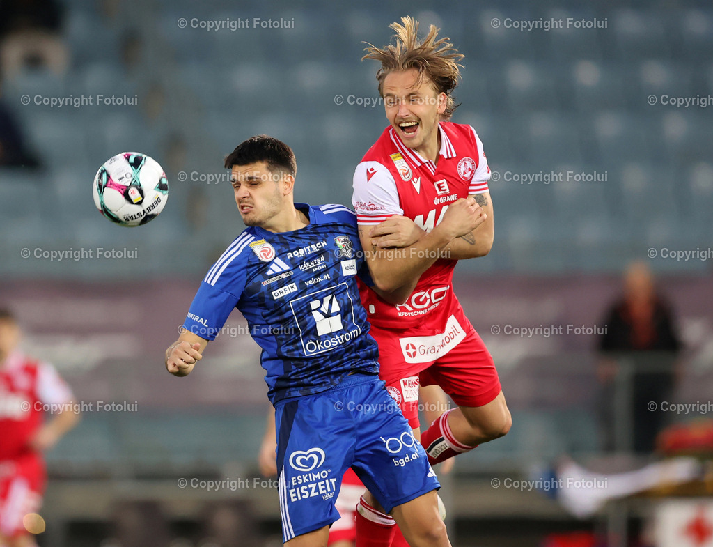 A_LUI_14032026_05 | SPORT,FUSSBALL,ADMIRAL BUNDESLIGA GAK-RZ PELLETS WAC 14.03.2026 IM BILD: MATHIAS OLESEN (GAK) UND DEJAN ZUKIC  (WAC) FOTO:FOTOLUI/MW